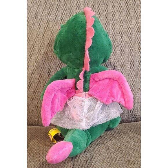 Legoland Green Dinosaur Pink Spikes and Wings Pink Skirt Embroidered Eyes - Picture 4 of 10